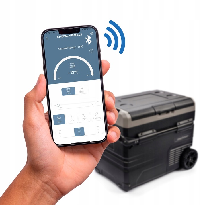 LODÓWKA KOMPRESOROWA TURYSTYCZNA NA PIKNIK RYBY METEOR TSW50 bluetooth 50l