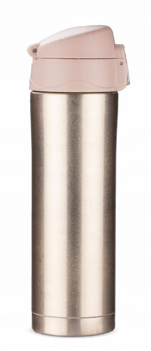 KUBEK LOCK 440 ML ZŁOTY termiczny szczelny z blokadą i izolacją próżniową