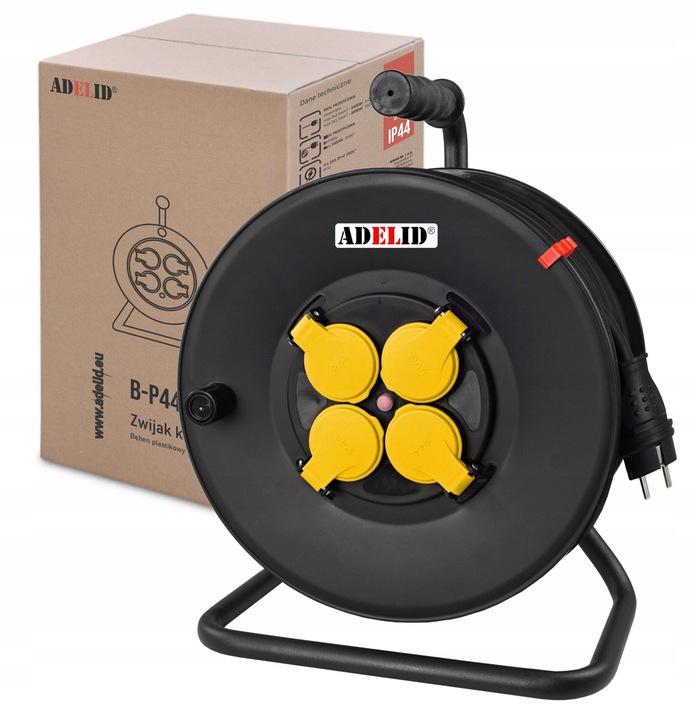 POLSKI PRZEDŁUŻACZ BĘBNOWY NA BĘBNIE 30M 3x1,5 H05VV-F OWY