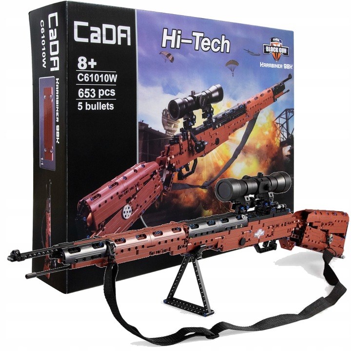 CADA KLOCKI KONSTRUKCYJNE KARABIN 653 EL + NABOJE