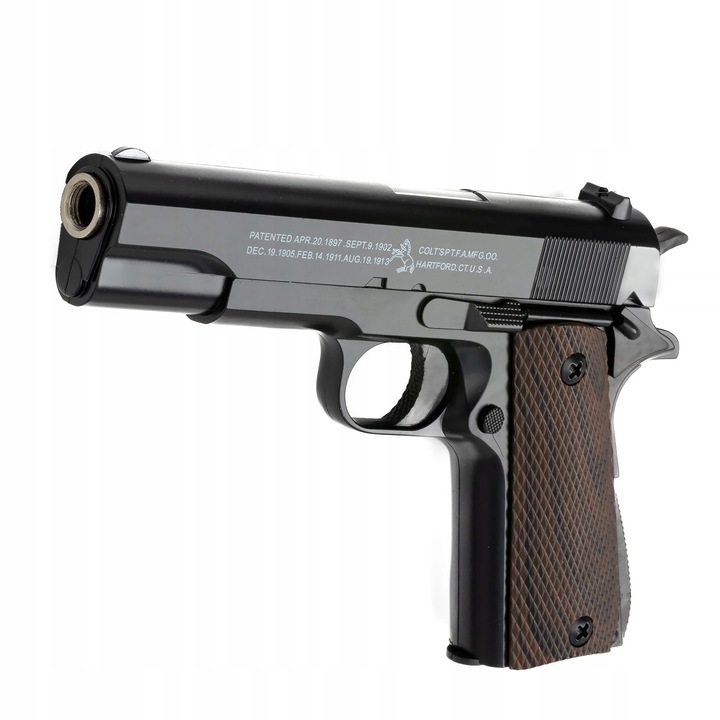 PISTOLET METALOWY NA KULKI COLT ASG IMITACJA BRONI NA KULKI 6MM REPLIKA