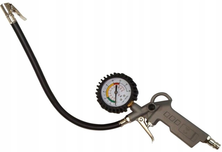 Pistolet do przedmuchiwania i pompowania 6 elementów manometr przewód dysze