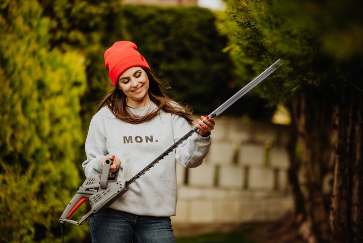 NOŻYCE ELEKTRYCZNE DO ŻYWOPŁOTU KRZEWÓW GAŁĘZI SEKATOR LEHMANN 1500W OSTRE