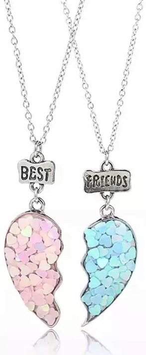 ŁAŃCUSZKI BFF DLA PRZYJACIÓŁEK ZESTAW SERCE 2 szt.