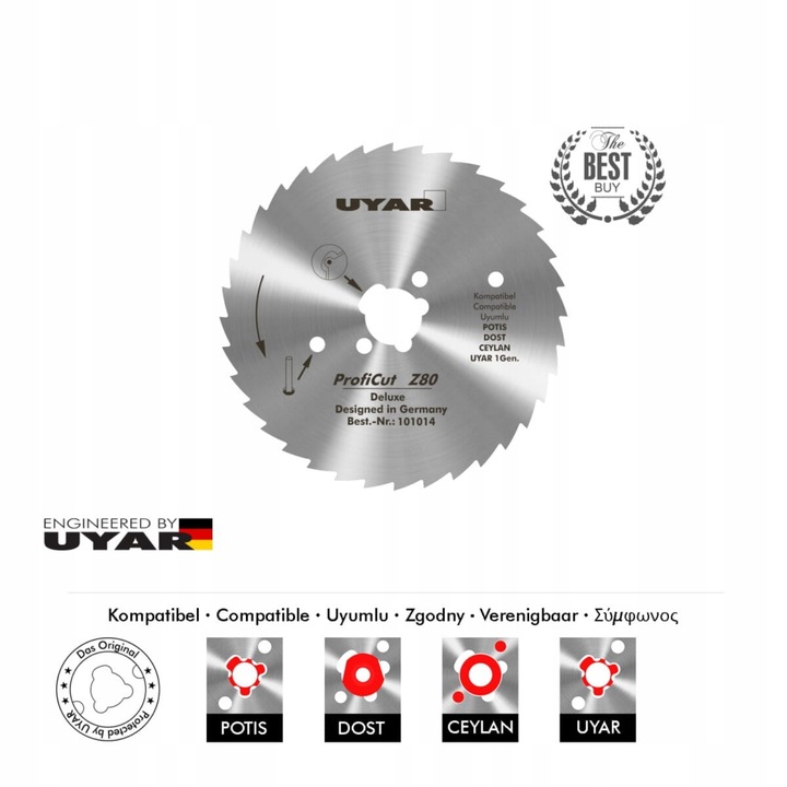Ostrze ząbkowane do POTIS model S 80mm,ORYGINAŁ UYAR ProfiCut Z80 Deluxe 2