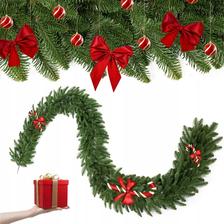 Girlanda Jodła 2 metry 100% PE 200 cm DŁUGA gęsta jak naturalna na poręcz