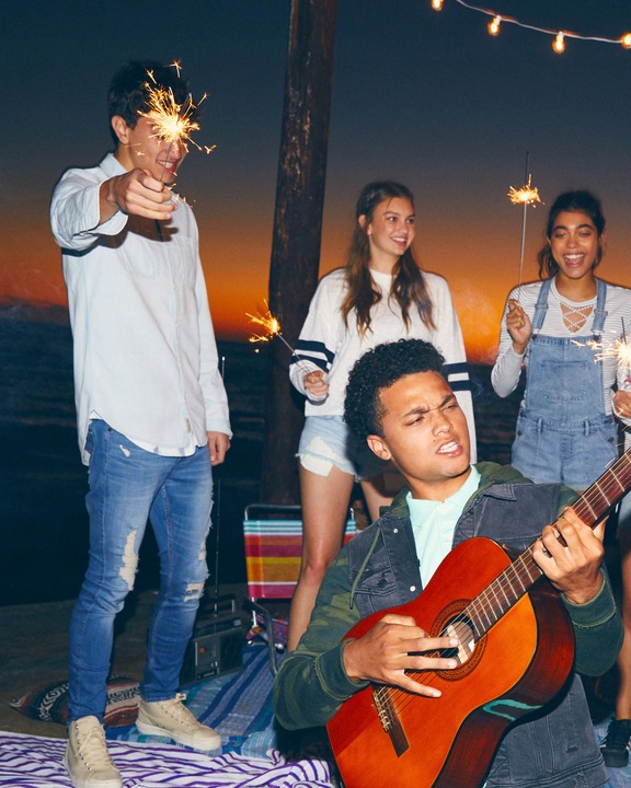 HOLLISTER Koszula Męska Graphic Denim Shirt USA M