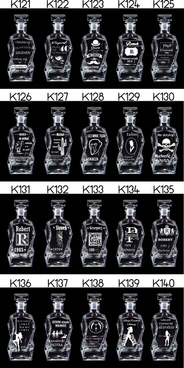 SKRZYNKA KARAFKA SZKLANKI DO WHISKY Z GRAWEREM!