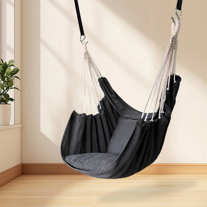 NOWOCZESNY HAMAK FOTEL OGRODOWY WISZĄCY KRZESŁO HUŚTAWKA