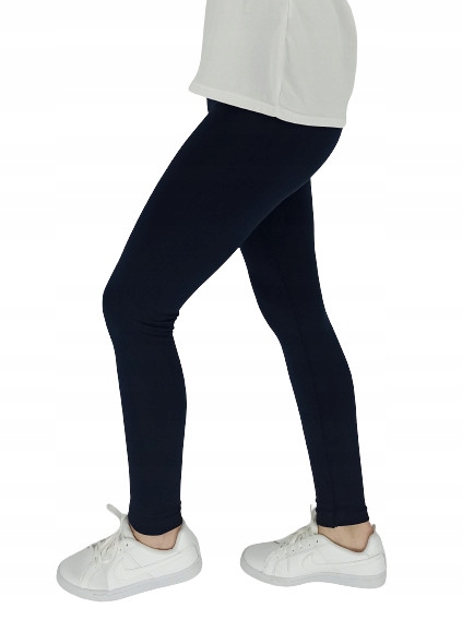 LEGINSY damskie GRANATOWY OCIEPLANE BEZSZWOWE