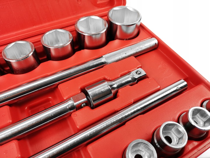 KLUCZE NASADOWE 21PCS 3/4" 19-50mm 6-kąt
