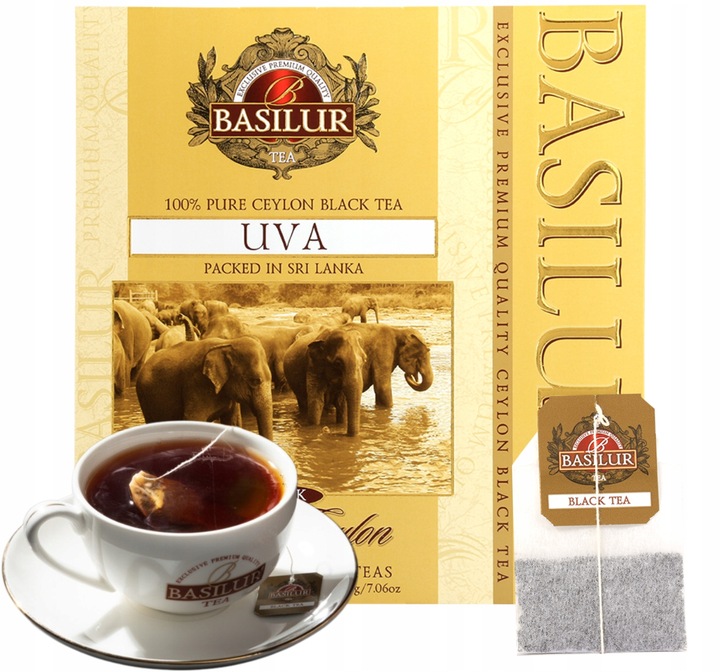 Basilur UVA herbata ekspresowa CZARNA bez dodatków CEYLON - 100 x 2 g