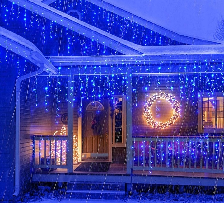 SOPLE FLASH 200 LED ZEWNĘTRZNE NIEBIESKIE CHOINKOWE lampki