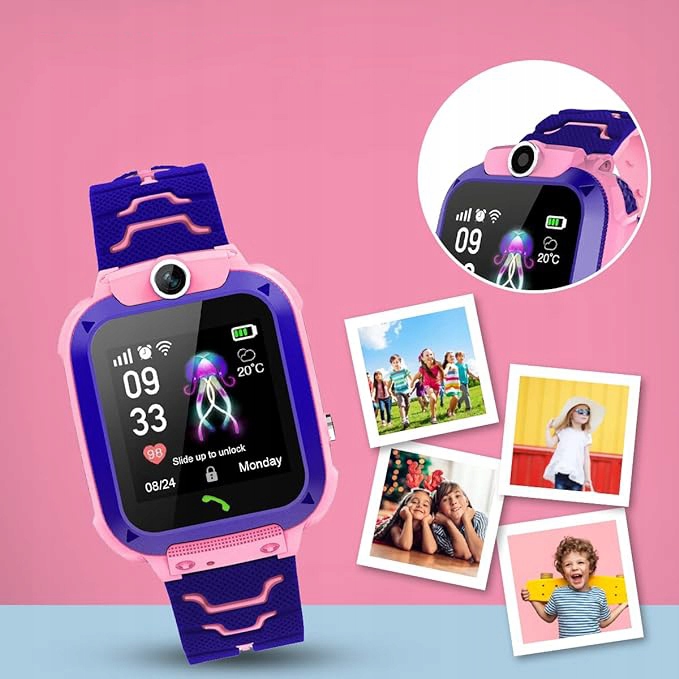 INTELIGENTNY ZEGAREK DLA DZIECI SMARTWATCH LBS TELEFON SOS IP67 DLA