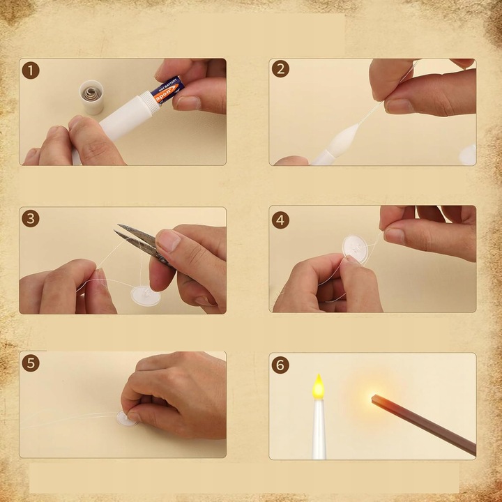 Latające Swiece LED, 10 Sztuk, z Pilotem Zdalnego Sterowania,Swiece Wiszące