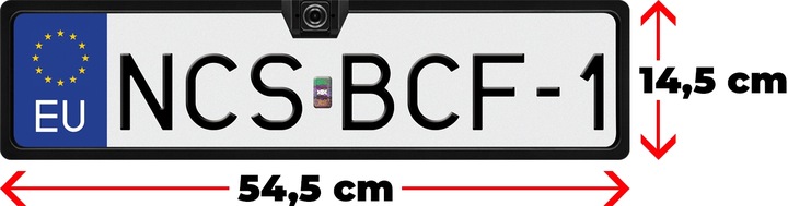 KAMERA COFANIA W RAMCE TABLICY REJESTRACYJNEJ 1280p AHD / NTSC FISHEYE 170°