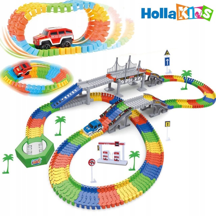 MAGICZNY TOR SAMOCHODOWY ŚWIECĄCY 200 el AUTO MOST GLOW TRACKS