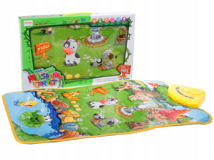 MATA MUZYCZNA INTERAKTYWNA EDUKACYJNA WESOŁA FARMA ODGŁOSY ZWIERZĄT GRA