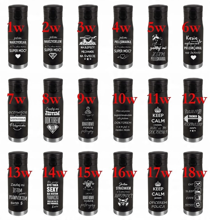 Kubek termiczny 600 ml TERMOS PREZENT szkoła biuro podróż auto TWÓJ GRAWER