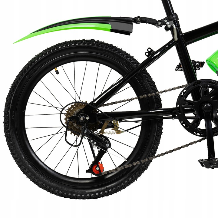 20’ 7-biegowy dziecięcy rower górski-zielony