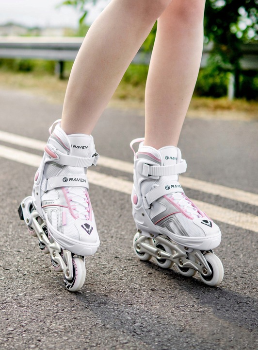 Rolki Regulowane RAVEN Pulse White/Pink 37-40