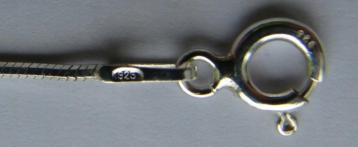 Srebrny Łańcuszek Żmijka Linka OŚMIOKĄTNA 42cm pr.925 chrzest komunia