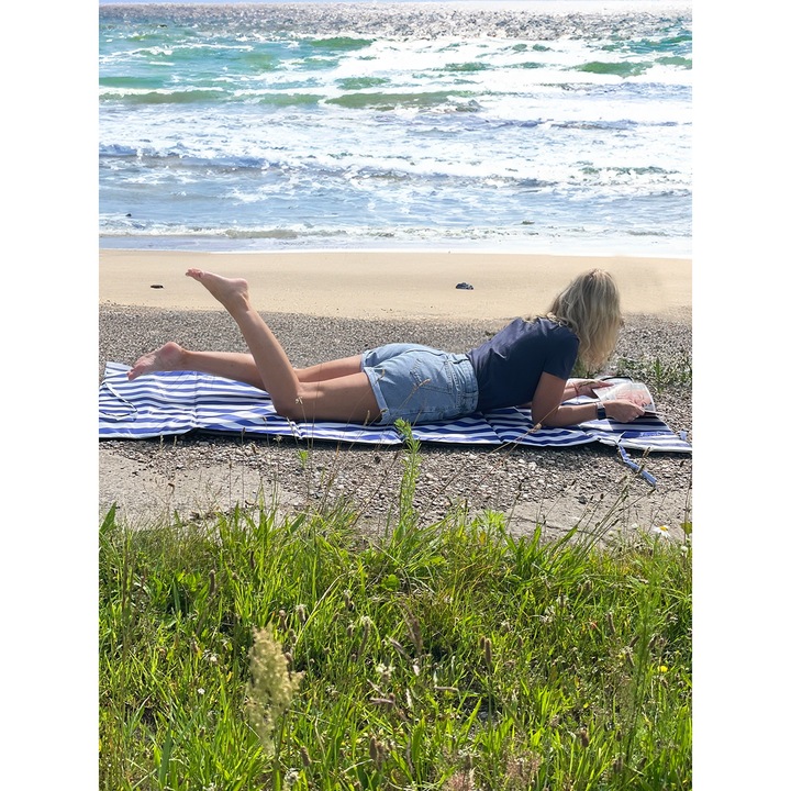 Mata Plażowa na Plaże Kamieniste Gruba Duża XXL Koc Plażowy Składana 190cm
