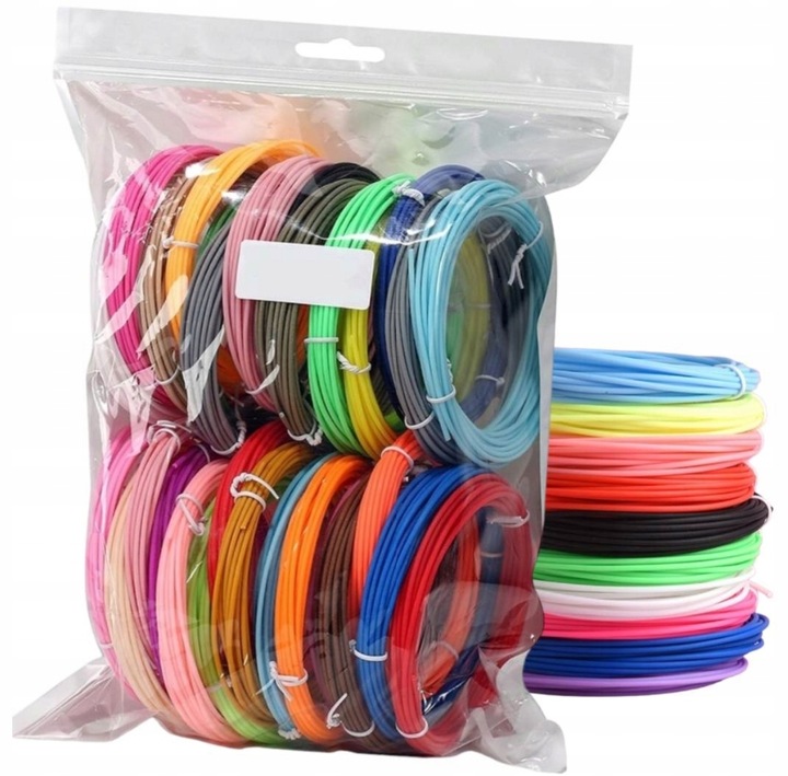 BEZPIECZNY FILAMENT PCL WKŁADY DO DŁUGOPISU 3D 100m 20x5m
