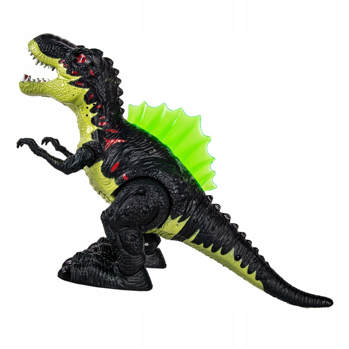 DUŻY DINOZAUR T-REX CHODZI RYCZY ŚWIECI ZIEJE PARĄ FIGURKA DLA DZIECI 20 CM