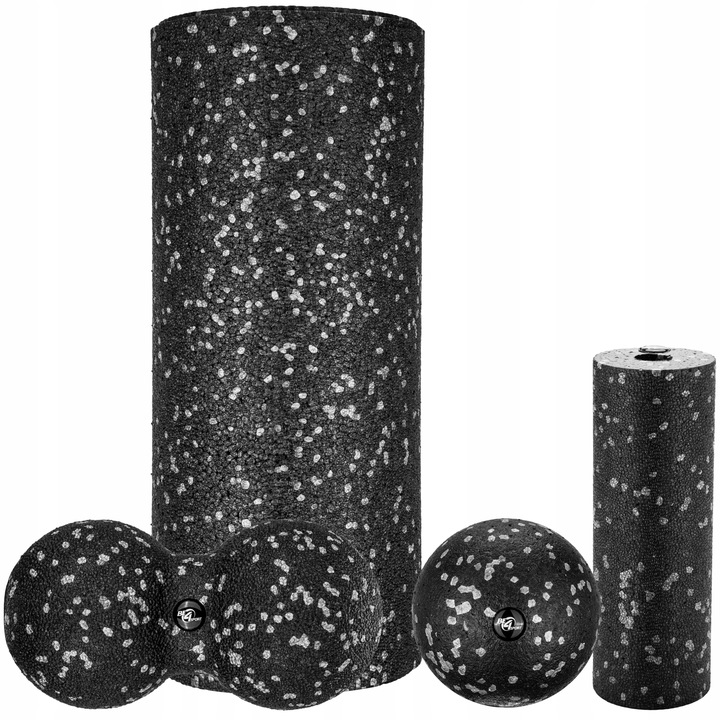 ZESTAW ROLLERÓW DO MASAŻU 4W1 ROLLER+MINI WAŁEK+DUOBALL+PIŁKA PREZENT