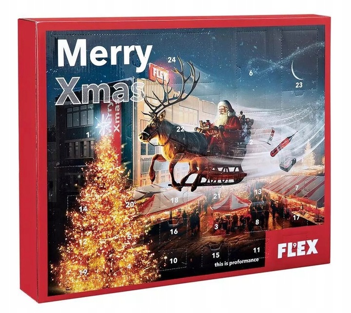 FLEX kalendarz adwentowy 24 wkrętak SD 5-300 4.0 dalmierz ADM 30 smart bity