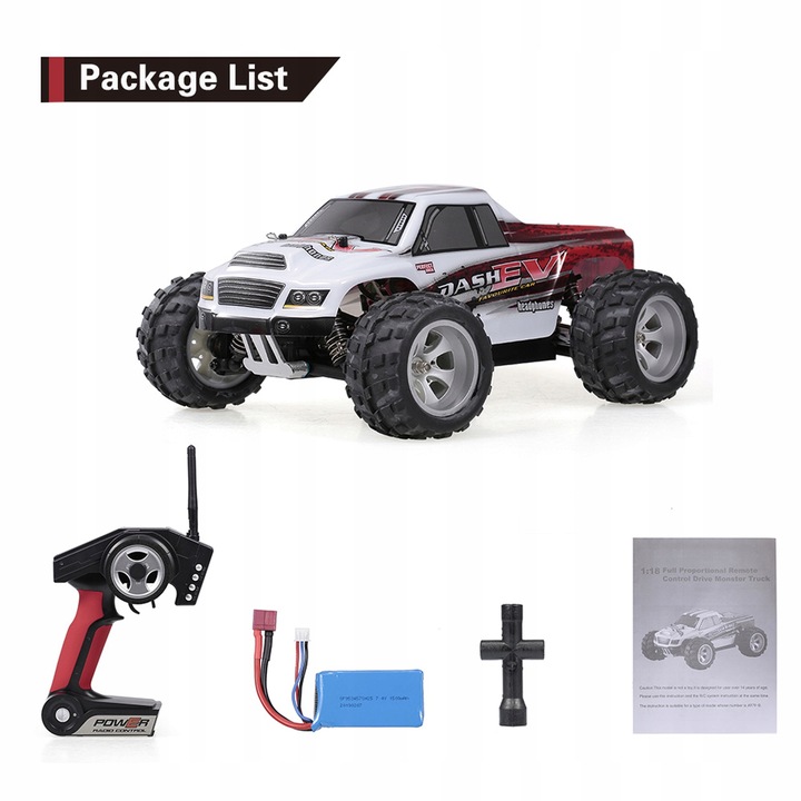 WLtoys A979-B 2.4G 1/18 RC Samochód 4WD
