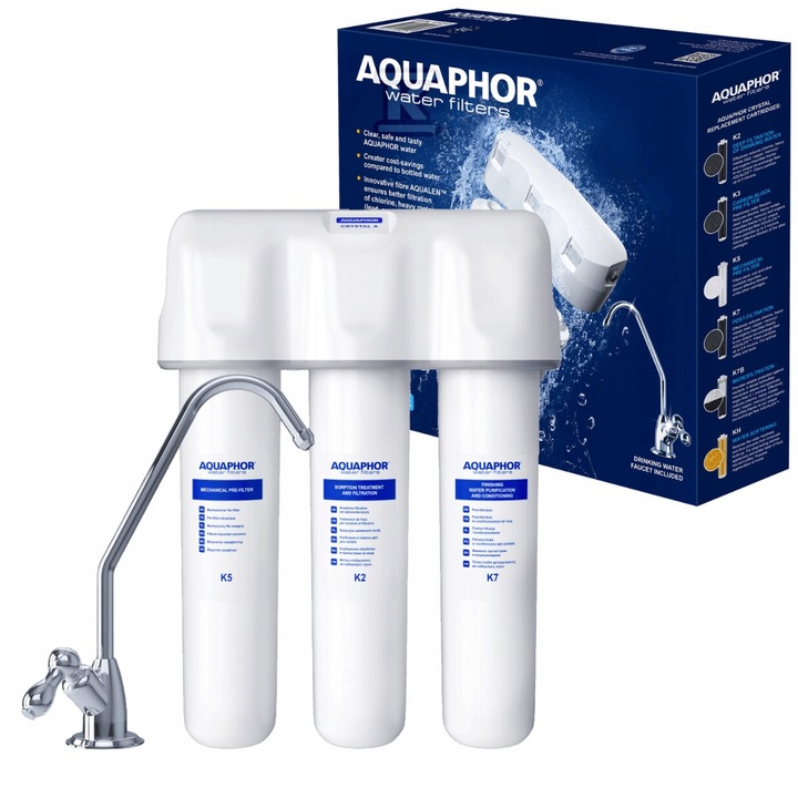 Filtr podzlewowy do kuchni, filtr wody pod zlew Aquaphor Kryształ A