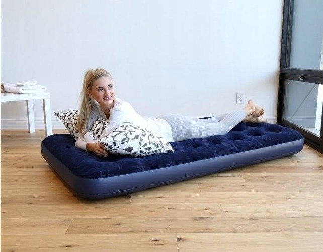 MATERAC DMUCHANY DO SPANIA WELURWY 188x99x22 cm BESTWAY z POMPKĄ