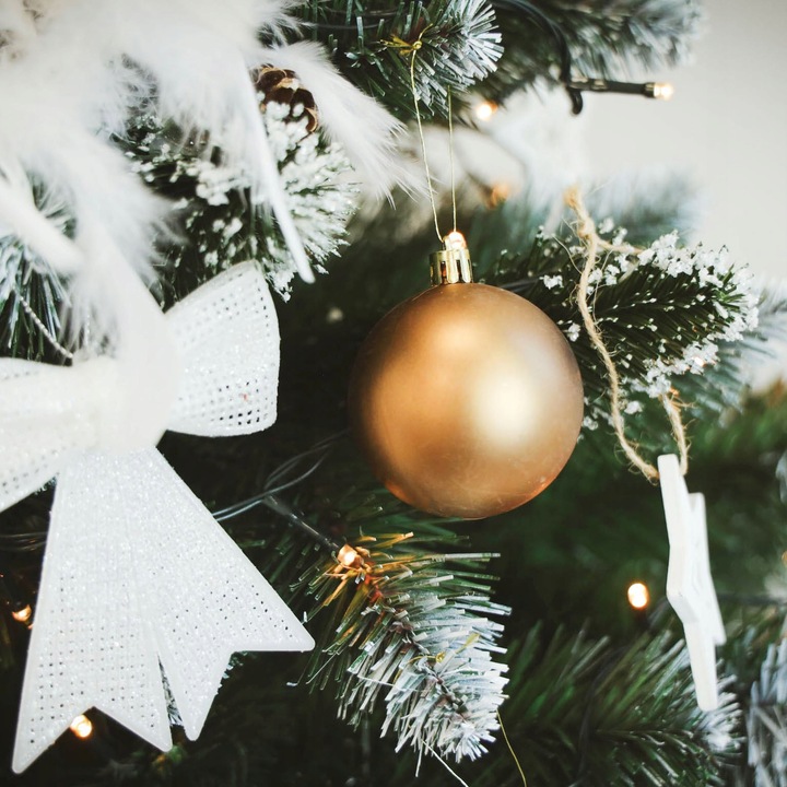 Bombki choinkowe plastikowe na choinkę brązowe różne rozmiary 26 sztuk