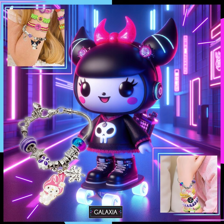 ZESTAW DO ROBIENIA BRANSOLETEK NASZYJNIKÓW Do Biżuterii Dla Dzieci Kuromi