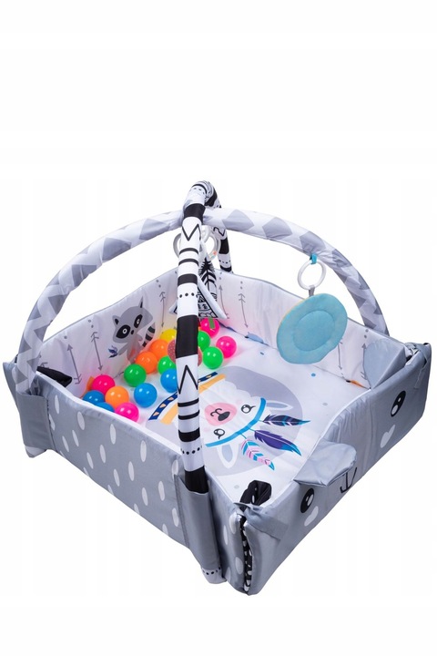 Duża interaktywna edukacyjna dwustronna mata dla niemowląt 3w1 lama