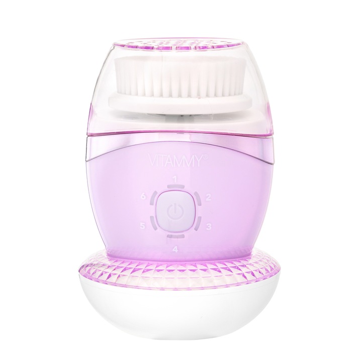 SZCZOTECZKA SONICZNA DO TWARZY 6TRYBÓW 3KOŃCÓWKI USB MASAŻ VITAMMY KLENEO