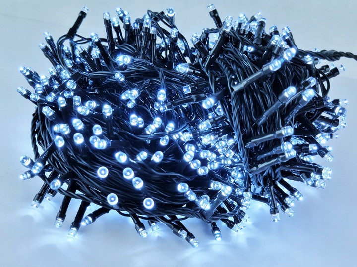 LAMPKI CHOINKOWE 800 LED TIMER ATEST ZEWNĘTRZNE NA CHOINKĘ CHOINKA BIAŁE