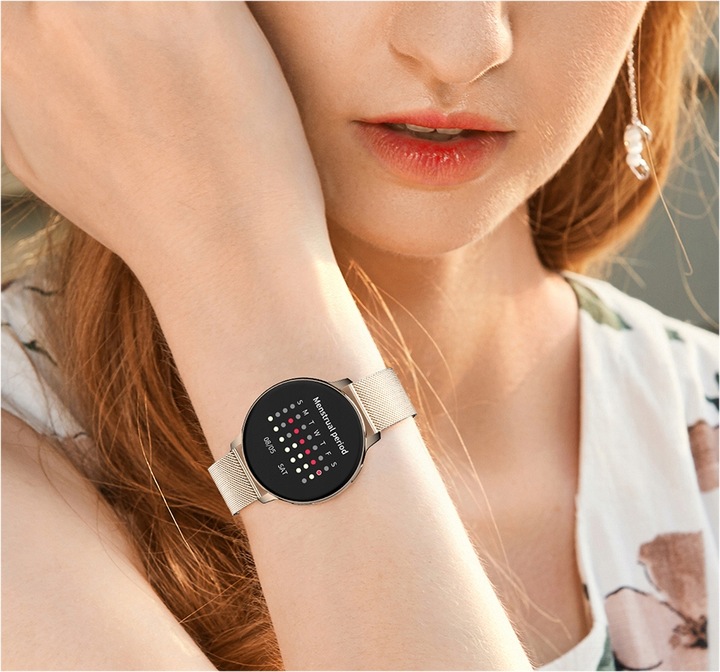 SMARTWATCH ZEGAREK DAMSKI POLSKIE MENU ROZMOWY WIADOMOŚCI 4 PASKI