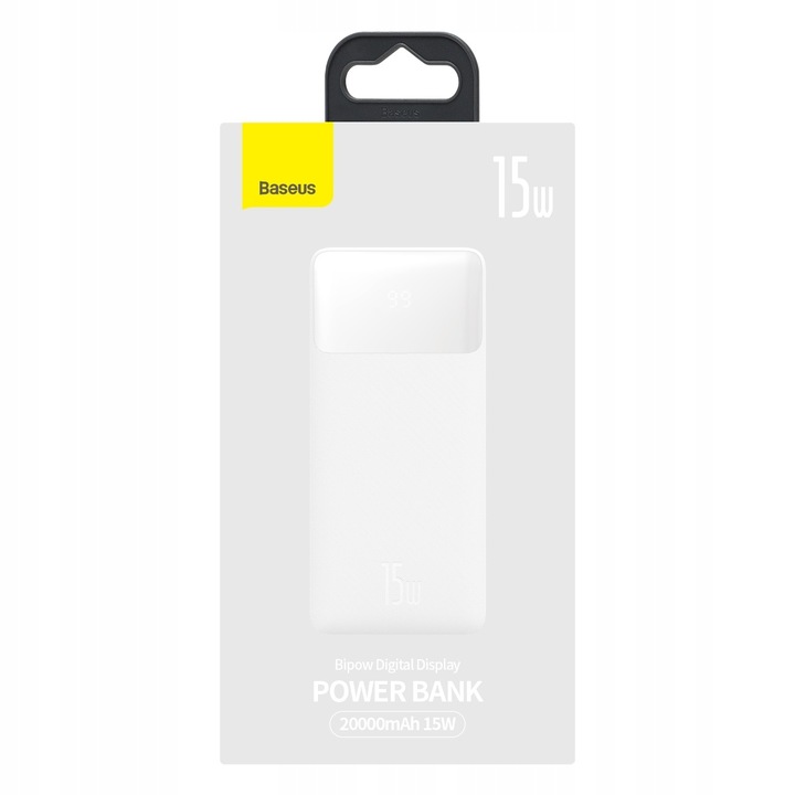 POJEMNY MOCNY POWER BANK POWERBANK BASEUS 20000MAH 3x USB USB-C 3A PD 15W