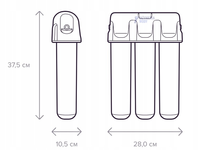 Podzlewowy filtr do twardej wody Aquaphor KRYSZTAŁ H zmiękczający do kuchni