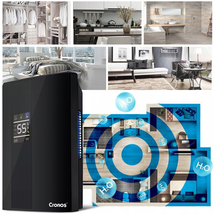 OSUSZACZ POWIETRZA POCHŁANIACZ WILGOCI 2,2L CICHY 65W CRONOS