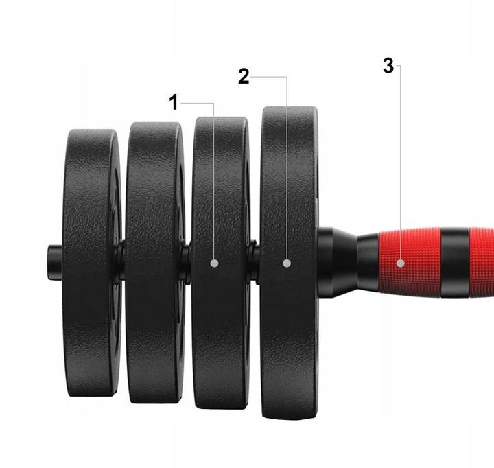 HANTLE BITUMICZNE REGULOWANE 2x20 KG DO ĆWICZEŃ SIŁOWYCH CIĘŻAR ZESTAW 40KG