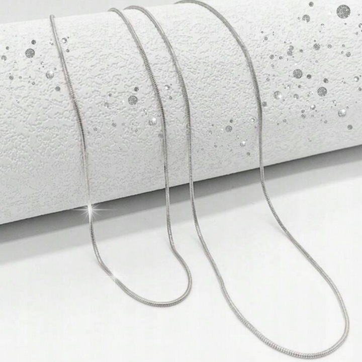 Łańcuszek Srebrny próba 925 40 cm GRUBA LINKA ŻMIJKA ŻYŁKA OKRĄGŁA