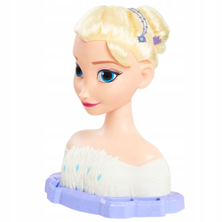 DUŻA LALKA GŁOWA DO CZESANIA STYLIZACJI WŁOSÓW KRAINA LODU FROZEN ELSA ELZA