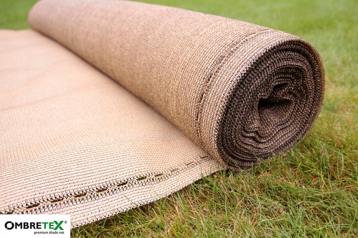 Siatka Cieniująca 1,5x30m Osłonowa Osłona Na Ogrodzenie Balkon Płot Beżowa