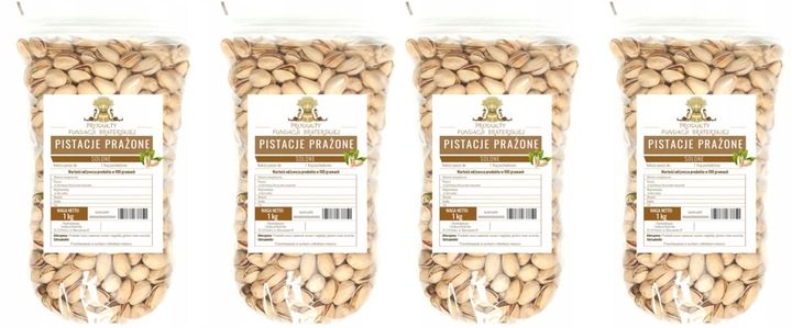 PISTACJE PRAŻONE DUŻE SOLONE - 4 x 1kg f_braterska