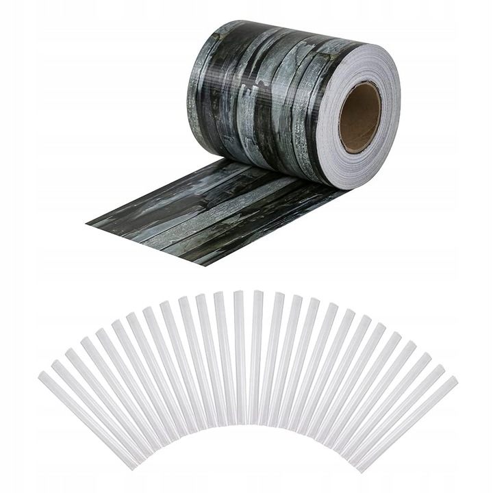 Amazon Basics Taśma Ogrodzeniowa 50 m x 19 cm - szary kamień