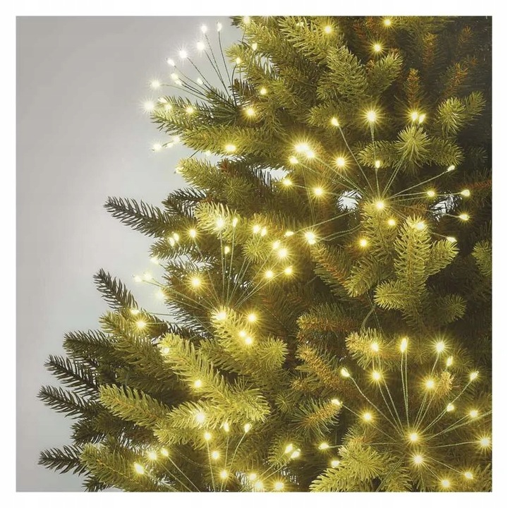 Lampki świąteczne nano łezki frędzle 300 LED 5,2 m ciepła biel IP20 timer